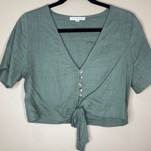Green Crop Top